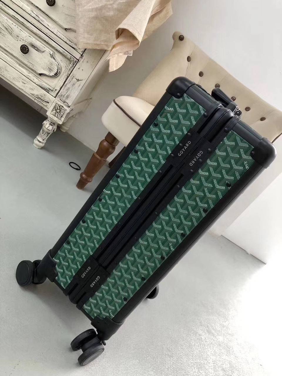 GOYARD Rolling vali green 20” bag