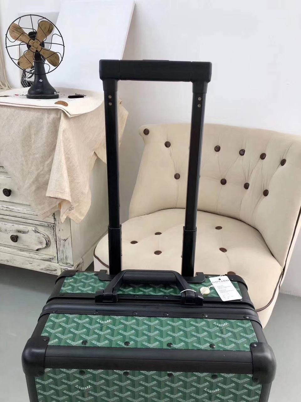 GOYARD Rolling vali green 20” bag